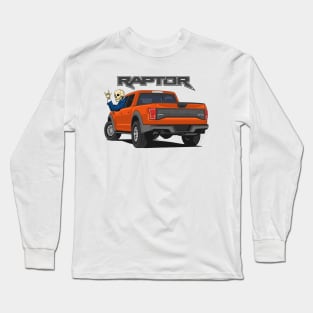 Truck ranger raptor f150 4x4 hand skull metal orange Long Sleeve T-Shirt